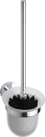 BEMETA OMEGA Fali WC kefetartó, üveg, fekete kefe, 95x370x140mm, króm (104113017)