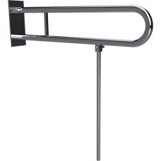 BEMETA HELP Felhajtható kapaszkodó, U-típus támasztékkal, takaróval, 813mm, polírozott