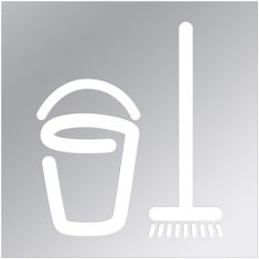 BEMETA HOTEL Tábla: Takarítószer tároló, 120x120x2mm, polírozott