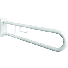 BEMETA HELP Felhajtható kapaszkodó, U-típus, WC papírtartóval, takaróval, 600mm, fehér