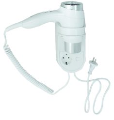 BEMETA HOTEL Hajszárító, tartóval, dugaljjal, 100x270x310mm, 1400W, fehér