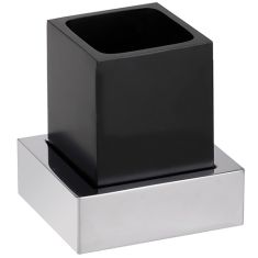 BEMETA GAMMA fali fogkefetartó, 115x115x95mm, króm/fekete