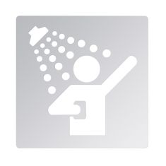 BEMETA HOTEL Tábla: Zuhanyzó, 120x120x2mm, polírozott (111022072)