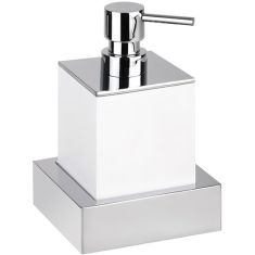 BEMETA GAMMA fali szappanadagoló, 115x115x95mm, 200ml, króm/fehér