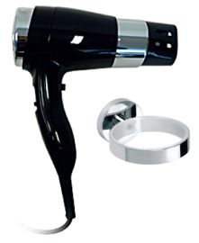 BEMETA HOTEL Hajszárító, tartóval, 75x270x190mm, 1400W, fekete