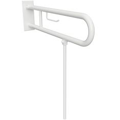 BEMETA HELP Felhajtható kapaszkodó, U-típus, WC papírtartóval, támasztékkal, takaróval, 750mm, fehér