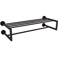 BEMETA DARK fali törölközőtartópolc, 655x160x225mm, fekete