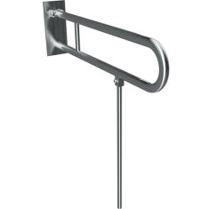 BEMETA HELP Felhajtható kapaszkodó, U-típus támasztékkal, takaróval, 813mm, matt