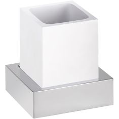 BEMETA GAMMA fali fogkefetartó, 115x115x95mm, króm/fehér