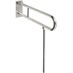 BEMETA HELP Felhajtható kapaszkodó, U-típus támasztékkal, takaróval, 750mm, matt