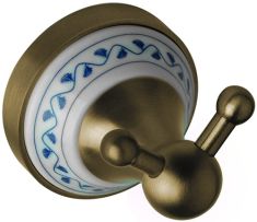 BEMETA KERA Dupla fogas, 66x66x74mm, bronz/kerámia