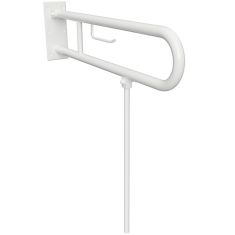 BEMETA HELP Felhajtható kapaszkodó, U-típus, WC papírtartóval, támasztékkal, 850mm, fehér