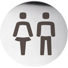 BEMETA HOME piktogram: férfi és nő, 75x75x2mm, polírozott