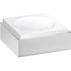 BEMETA GAMMA fali szappantartó, 105x45x95mm, króm/fehér