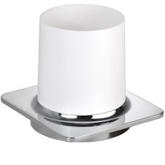 BEMETA ORGANIC fali fogkefetartó, 100x100x110mm, 200ml, tejüveg/króm