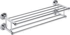BEMETA RETRO Dupla törölközőtartó polc, 665x165x225mm, króm