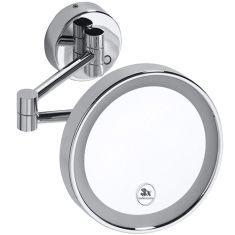 BEMETA KOZM.TÜKRÖK fali kozmetikai tükör LED világítással, 188x250x360mm, átm:133mm