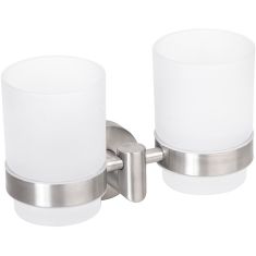 BEMETA NEO Dupla fogkefetartó, 175x118x90mm, inox/matt