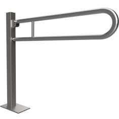 BEMETA HELP Felhajtható kapaszkodó, U-típus, álló, padlóra szerelhető, 850mm, matt