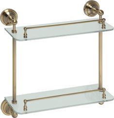 BEMETA RETRO Dupla üvegpolc, 400x420x120mm, bronz