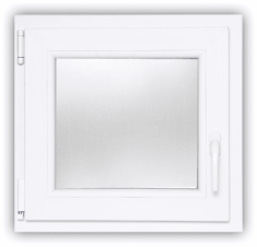 DANUSA WDS ECO+ 60x60 cm, egyszárnyú, hő és hangszigetelt műanyag ablak, háromrétegű üvegezésű, többkamrás, fehér, antracit és fa hatású kivitel.