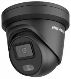 Hikvision IP, Turret kamera, 8 MP, Fix , 2.8mm, ColorVu, Fekete, Fény/hang riaszt, Fehér LED, Hang/riasztás I/O, Mikrofon