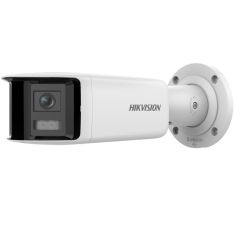 Hikvision IP, Panoráma csőkamera, 4 MP, Fix objektív, 2.8mm, AcuSense, Fény és hang riasztás, IR, Mikrofon