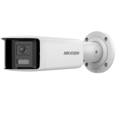 Hikvision IP, Panoráma csőkamera, 6 MP, Fix objektív, 2.8mm, AcuSense, Fény és hang riasztás, IR, Mikrofon
