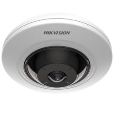 Hikvision IP, Fisheye kamera, 5MP, Fix objektív, 1.05mm, IR, 8m, Hang, alarm in