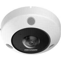Hikvision IP, Fisheye kamera, 6MP, Fix objektív, 1.16mm, Heatmap, IR, 15m, SD, Mik és audió, Hang, alarm in