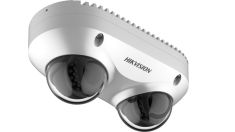 Hikvision IP, Dual dómkamera, 4MP, Fix objektív, 2.8mm, IR, 10m, Beépített mikrofon, Hang, alarm in