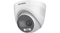 Hikvision Analóg HD, Turret, 8 MP, Fix 2.8mm, ColorVu, PIR, riasztás KI, fény és hang, 20m Fehér LED