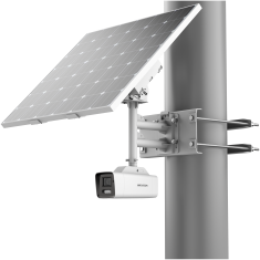 Hikvision IP, Csőkamera, 8 MP, Fix objektív, 2.8mm, Fehér LED, 4G, Napelemes, Hang és riasztás bemenet