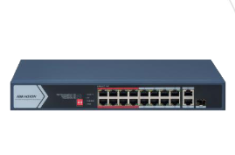 Hikvision 100M POE Switch, 16+2 port + 1 SFP port