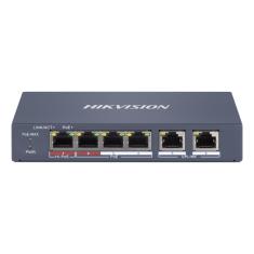 Hikvision Smart 100M POE switch, 60W, 4+2 port