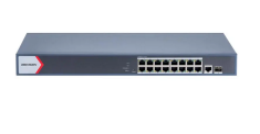 Hikvision Gigabit Smart PoE Switch, 230W, 16+2port