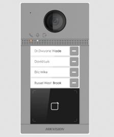 Hikvision Négylakásos villa IP video-kaputelefon kültéri egység, kártyaolvasóval, WiFi