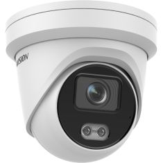 Hikvision IP, Turret kamera, 4 MP, Fix objektív, 4mmColorVu,  Fehér LED, Beépített mikrofon,
