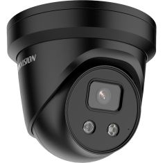 Hikvision IP, Turret kamera, 8 MP, Fix objektív, 2.8mm, EXIR 30m, Fekete,  IR, Beépített mikrofon,