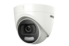 Hikvision Analóg HD, Turret kamera, 2 MP, Fix objektív, 2.8mm, ColorVu, 4 in 1, 20m Fehér LED