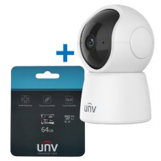 Uniview Otthoni Sorozat - 3MP WiFi-s PT kamera RJ45 csatlakozóval, ajándék microSD kártya