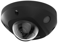 Hikvision IP, Mini dómkamera, 4 MP, Fix objektív, 2.8mm, EXIR 30m, Fekete,  IR,  Hang/riasztás I/O
