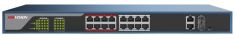 Hikvision Smart 100M POE switch, 230W, 16+2 port