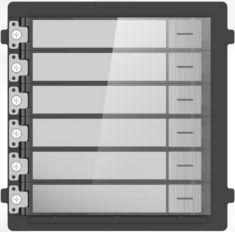 Hikvision Moduláris IP video-kaputelefon, kültéri 6 lakásos modul, rozsdamentes acél