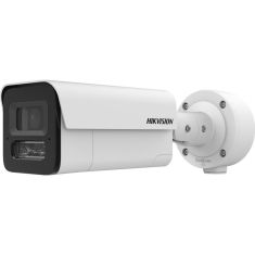 Hikvision IP, Csőkamera, 8MP, Fix objektív, 4mm, IR és Fehér LED, 40m, SD, Hang, alarm in, Korrózióálló