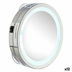 Nagyítós Tükröt LED Fény Ezüst színű 16,5 x 4 x 16,5 cm (12 egység)