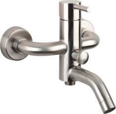 Sapho MINIMAL fali kádtöltő csaptelep zuhanyszett nélkül, inox MI010