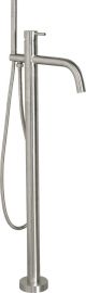 Sapho MINIMAL szabadon álló kádtöltő csaptelep zuhanyszettel és alaptesttel, inox MI021