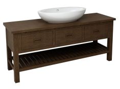 Sapho BRAND mosdószekrény, 160x73x50 cm, pácolt fenyő BA161