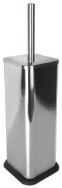 AQUALINE KROM LINE WC kefe, szögletes, 9.5x9.5x38 cm, csiszolt inox GA1210